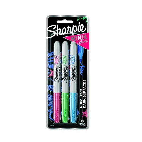 Sharpie Assorted Fine Tip Metallic Marker 3 pk 2029669